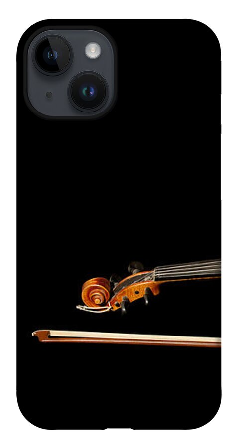 Violin iPhone 14 Case featuring the photograph My old fiddle and bow by Torbjorn Swenelius