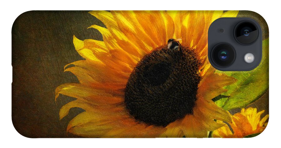 Sunflower iPhone 14 Case featuring the digital art ...My Only Sunshine by Lianne Schneider