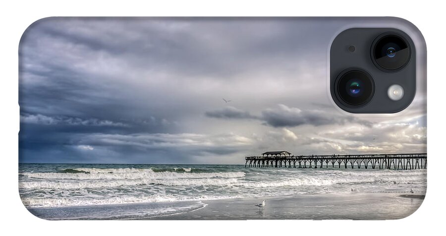 America iPhone 14 Case featuring the photograph Myrtle Beach Fishing Pier by Traveler's Pics