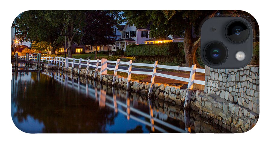 Mystic River iPhone 14 Case featuring the photograph Mystic River Wall Reflection by Kirkodd Photography Of New England