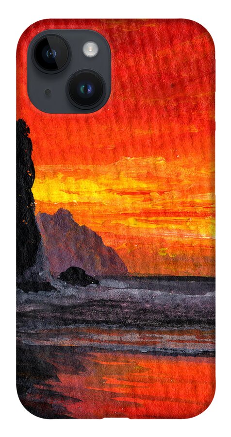 Napali iPhone 14 Case featuring the painting Napali by Darice Machel McGuire