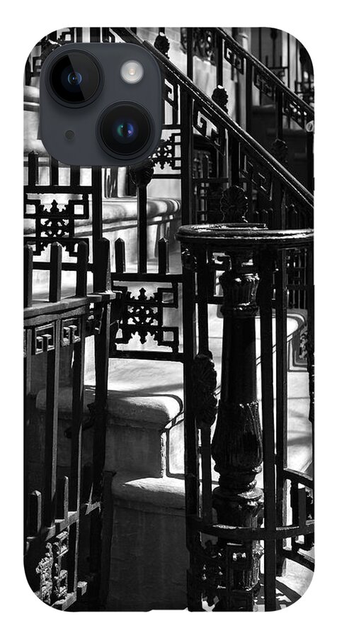 Stairway iPhone 14 Case featuring the photograph New York City Wrought Iron by Rona Black