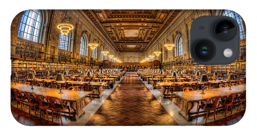 Clarence Holmes iPhone 14 Case featuring the photograph New York Public Library Main Reading Room VII by Clarence Holmes