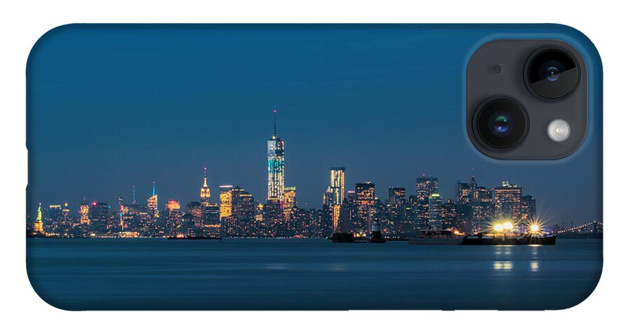 New York City iPhone 14 Case featuring the photograph New York Twilight by Jonathan Davison