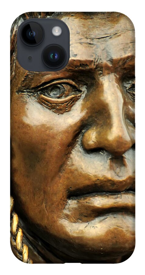 Art iPhone 14 Case featuring the photograph Nez Perce Indian Bronze, Joseph, Oregon by Theodore Clutter