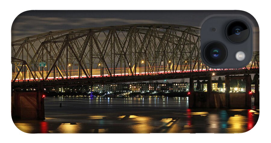 Bridges iPhone 14 Case featuring the photograph Night Crossing at I-5 by E Faithe Lester