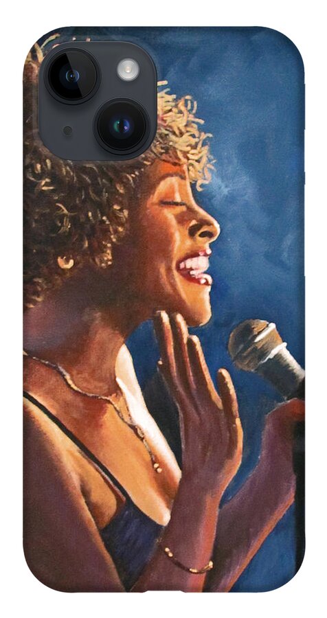 Singer iPhone 14 Case featuring the painting Nightclub Singer by Kevin Hughes