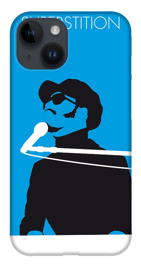 Stevie Wonder iPhone 14 Case featuring the digital art No039 MY STEVIE WONDER Minimal Music poster by Chungkong Art