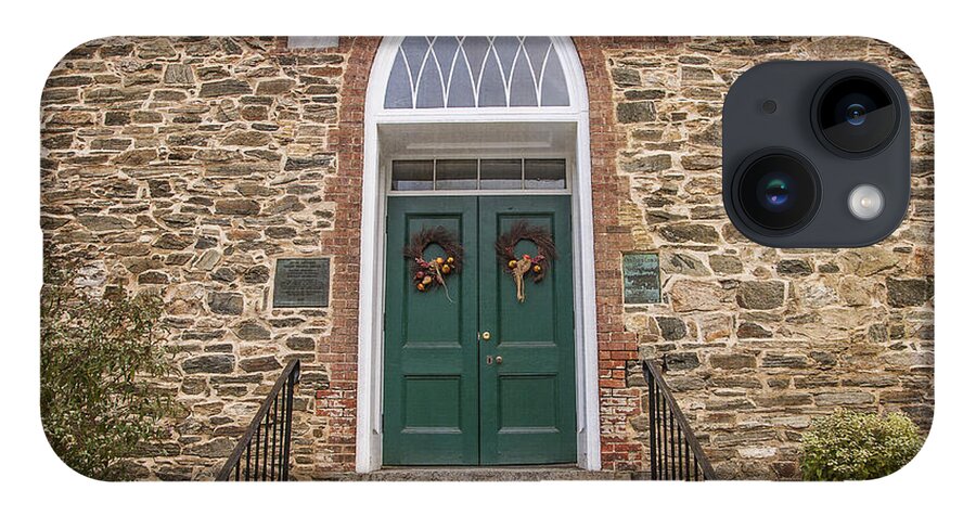 Stone iPhone 14 Case featuring the photograph Old Dutch Church Doors 9275 by Cathy Kovarik
