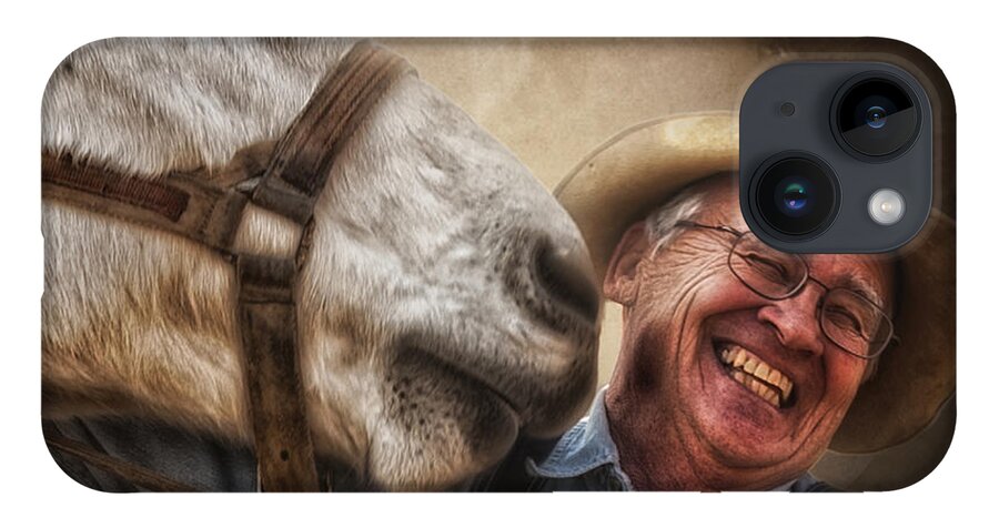 Mule iPhone 14 Case featuring the photograph Old Friends by Ron McGinnis