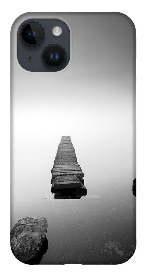 Loch Ard iPhone 14 Case featuring the photograph Old Jetty in the mist by Grant Glendinning