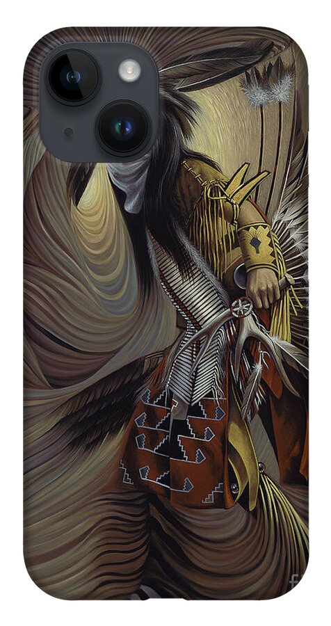 Native-american iPhone Case featuring the painting On Sacred Ground Series IIl by Ricardo Chavez-Mendez