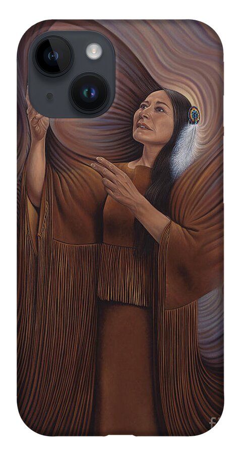 Bonnie-jo-hunt iPhone Case featuring the painting On Sacred Ground Series V by Ricardo Chavez-Mendez
