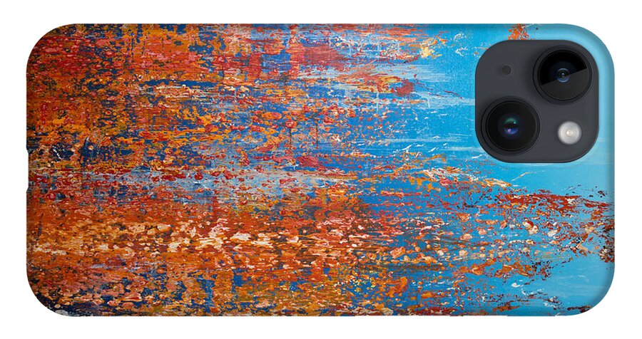 Derek Kaplan Art iPhone 14 Case featuring the painting Opt.8.15 Happy Being A Dreamer by Derek Kaplan