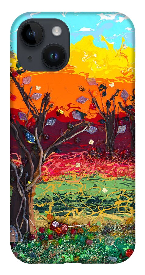 Modern iPhone Case featuring the painting Orchard Harvest by Donna Blackhall