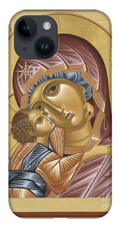 Mother iPhone 14 Case featuring the painting Our Lady of Grace Vladimir 002 by William Hart McNichols