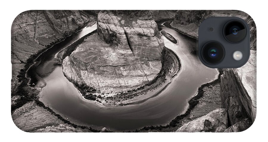 Horseshoe iPhone 14 Case featuring the photograph Overcast at Horseshoe Bend by Brad Brizek