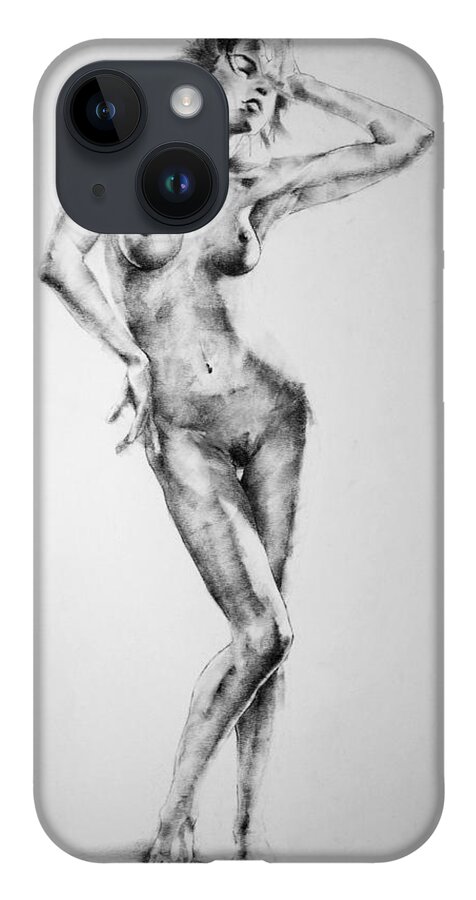 Erotic iPhone 14 Case featuring the drawing Page 10 by Dimitar Hristov