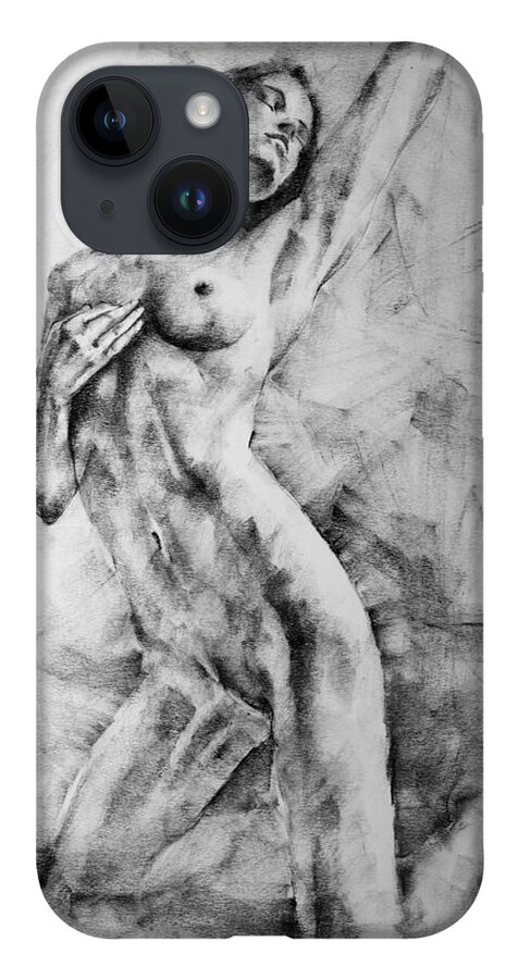 Erotic iPhone 14 Case featuring the drawing Page 12 by Dimitar Hristov
