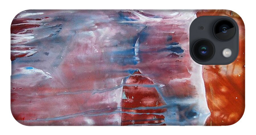 Horse Art iPhone 14 Case featuring the painting Painted By The Wind by Jani Freimann
