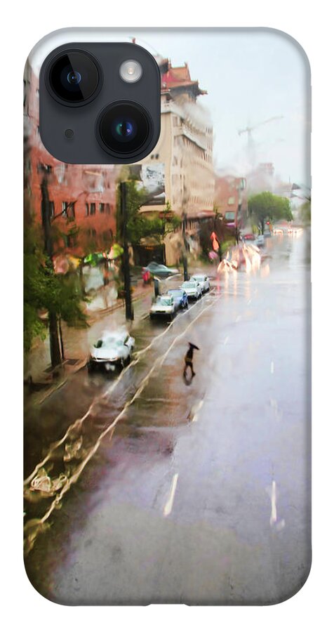 Street iPhone 14 Case featuring the photograph Pastel Drizzle by Aleksander Rotner