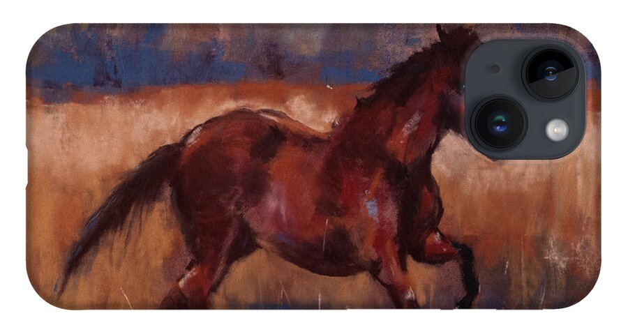 Horse iPhone 14 Case featuring the painting Payote's Run by Jim Fronapfel