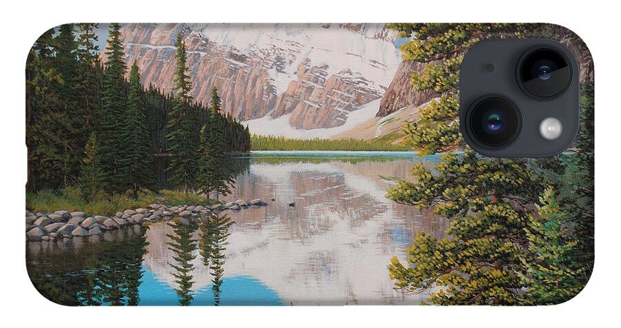 Jake Vandenbrink iPhone 14 Case featuring the painting Peaceful Waters by Jake Vandenbrink