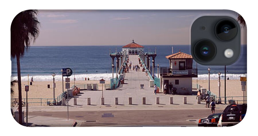 Photography iPhone 14 Case featuring the photograph Pier Over An Ocean, Manhattan Beach by Panoramic Images