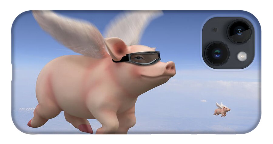 Pigs Fly iPhone 14 Case featuring the photograph Pigs Fly by Mike McGlothlen