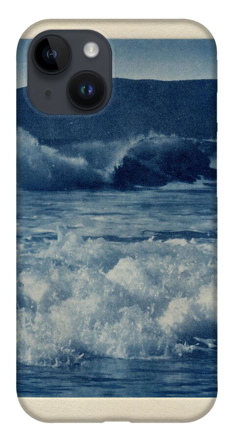 Pismo Beach iPhone 14 Case featuring the mixed media Pismo wave a left by Philip Fleischer