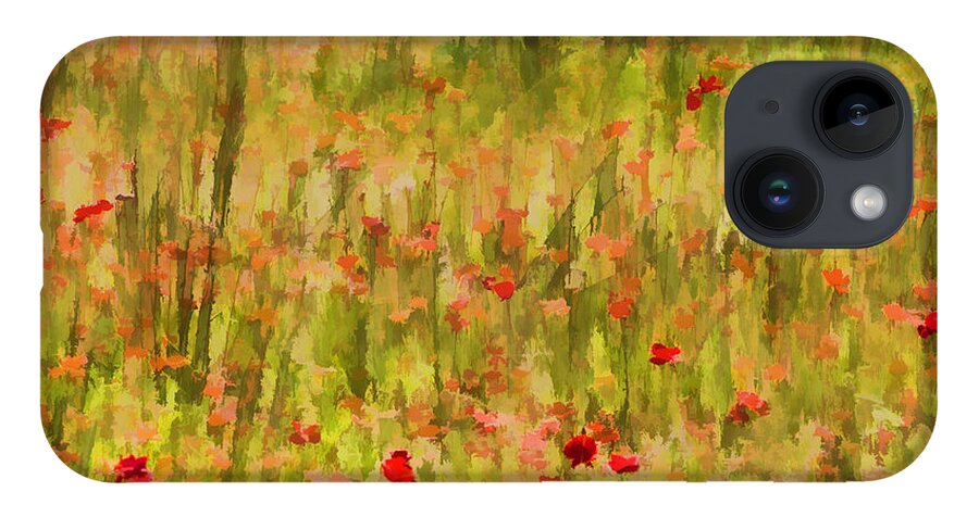 Flowers iPhone 14 Case featuring the painting Poppies of Tuscany by David Letts