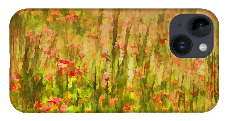 Flowers Meadow iPhone Case featuring the painting Poppies of Tuscany II by David Letts
