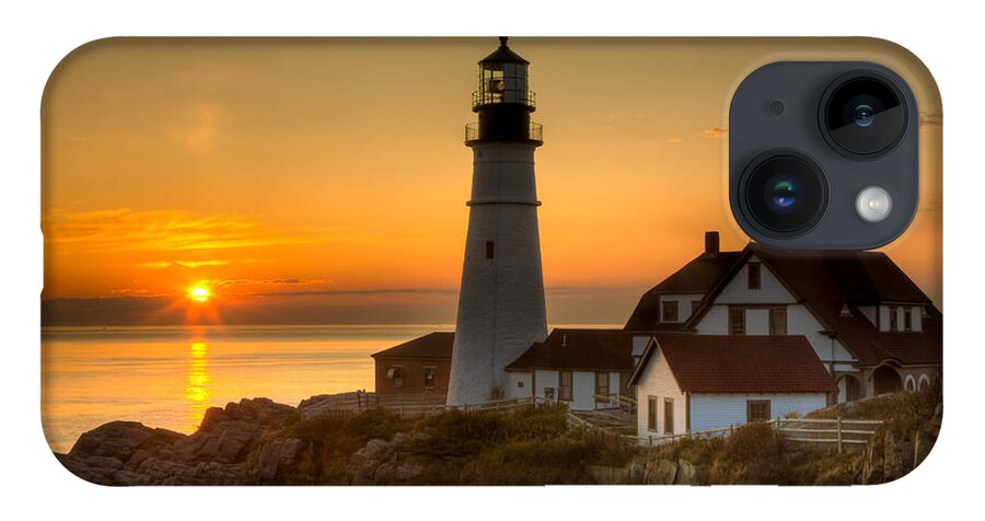 Clarence Holmes iPhone 14 Case featuring the photograph Portland Head Light at Sunrise II by Clarence Holmes