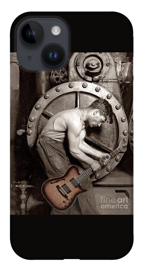 Guitar iPhone 14 Case featuring the photograph Power Chord Mechanic by Martin Konopacki