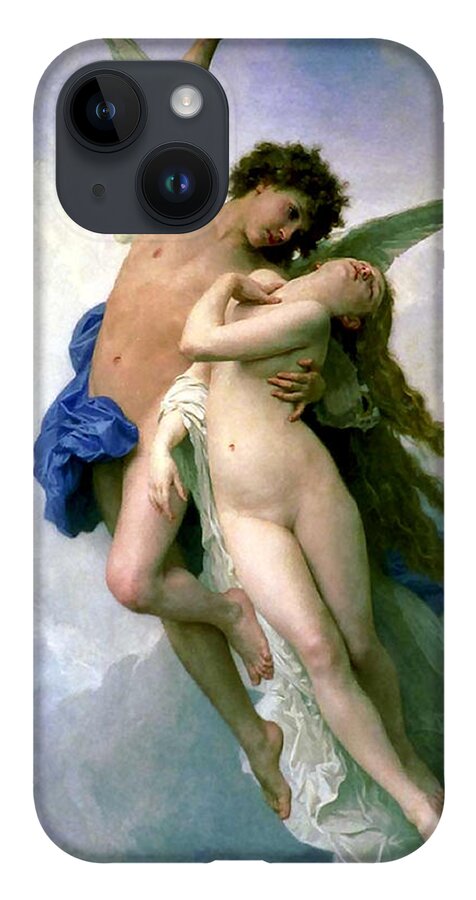 William Adolphe Bourguereau iPhone 14 Case featuring the painting Psyche et LAmour by William Adolphe Bouguereau