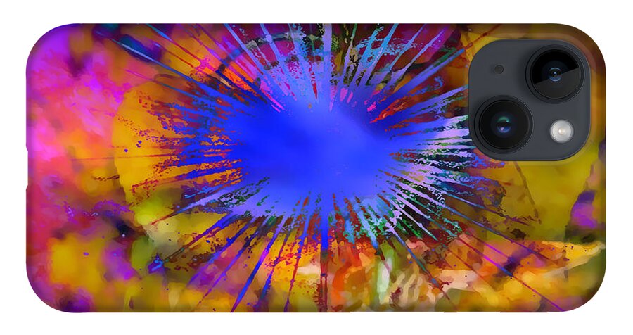 Abstract iPhone 14 Case featuring the digital art Psychodelicate Abstract by Cathy Anderson