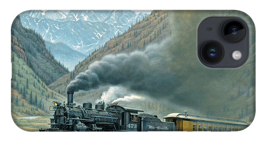 Landscape iPhone 14 Case featuring the painting Pulling for Silverton by Paul Krapf
