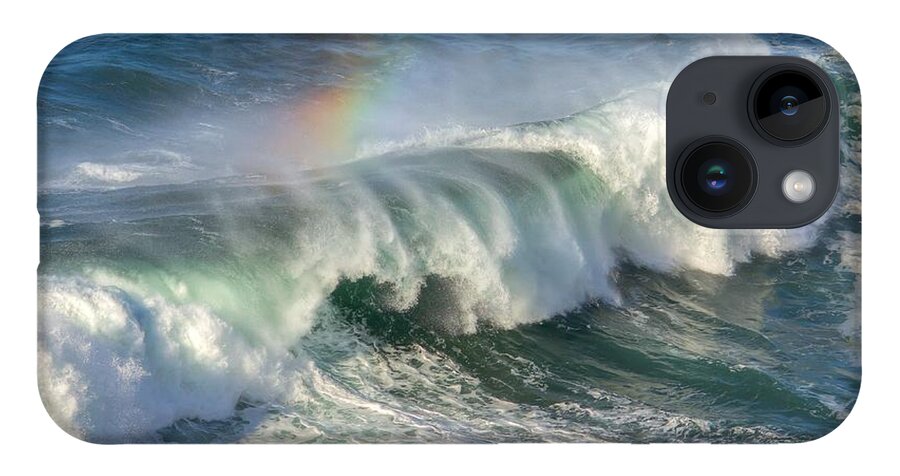 Breakers iPhone 14 Case featuring the photograph Rainbow Breakers 0071 by Kristina Rinell