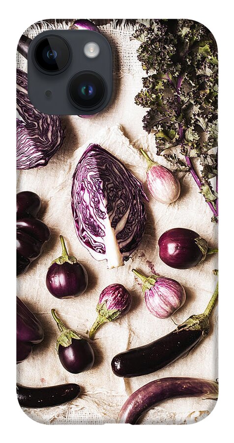 San Francisco iPhone 14 Case featuring the photograph Raw Purple Vegetables by One Girl In The Kitchen