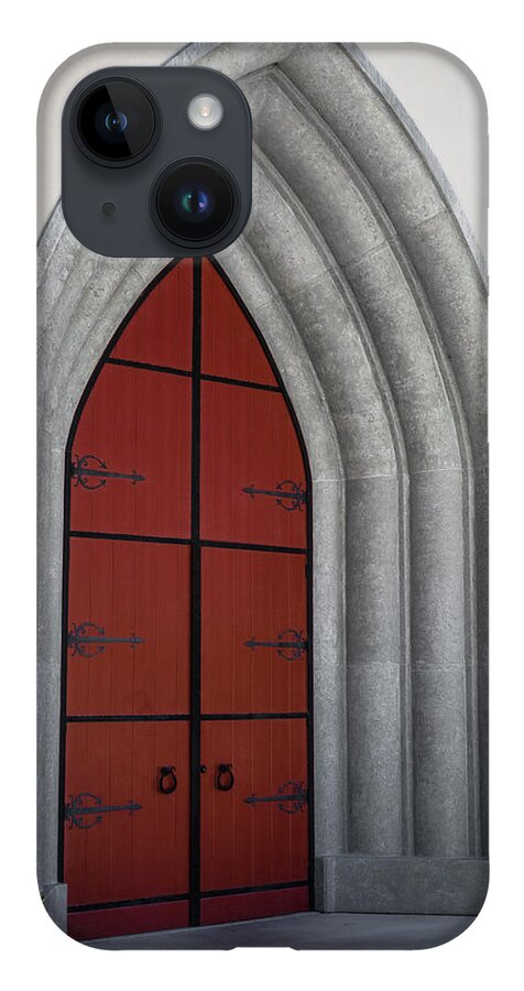 Church iPhone 14 Case featuring the photograph Red Door at Our Lady of the Atonement by Ed Gleichman