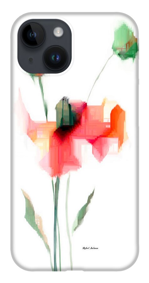 Passion iPhone Case featuring the digital art Red Flowers by Rafael Salazar
