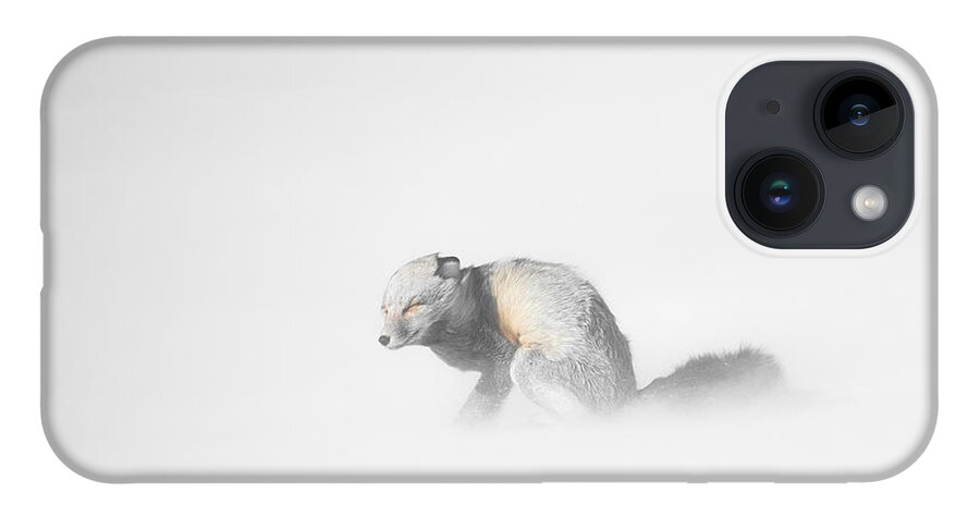 Yellowstone iPhone Case featuring the photograph Red Fox in Winter Storm by Bill Cubitt