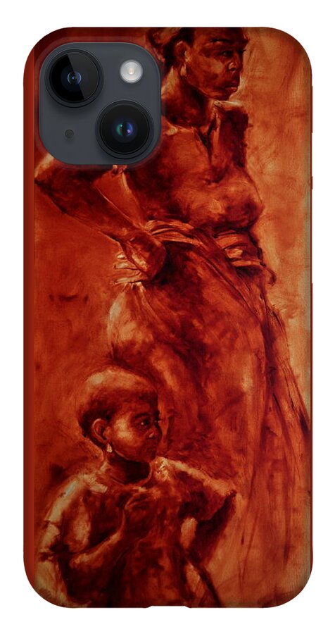 Mother iPhone 14 Case featuring the painting Reflections of my Mother by Jim Fronapfel