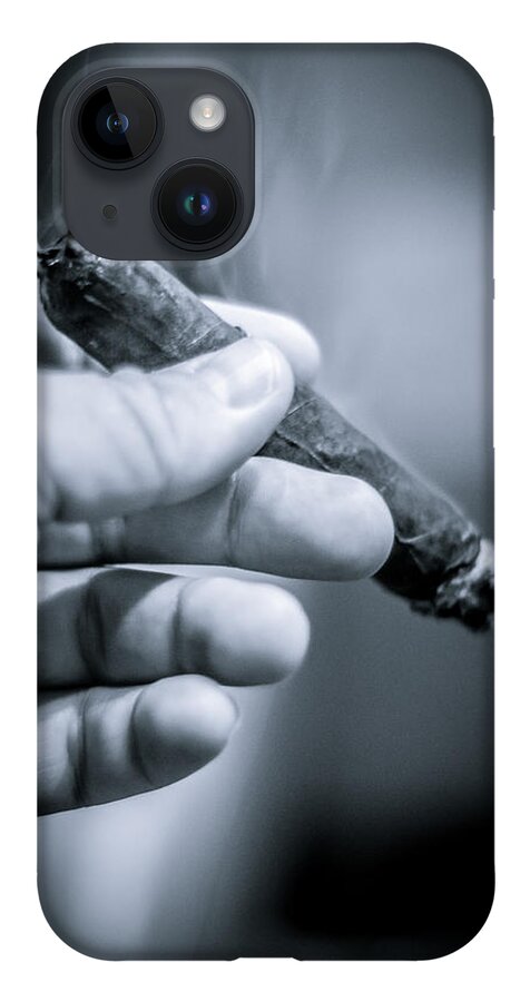 Relaxing With A Cigar iPhone 14 Case featuring the photograph Relaxing with a Cigar by David Morefield