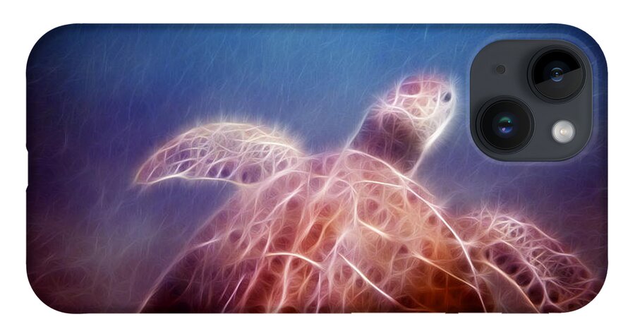 Turtle iPhone Case featuring the photograph Relentless Seeker fire version by Weston Westmoreland