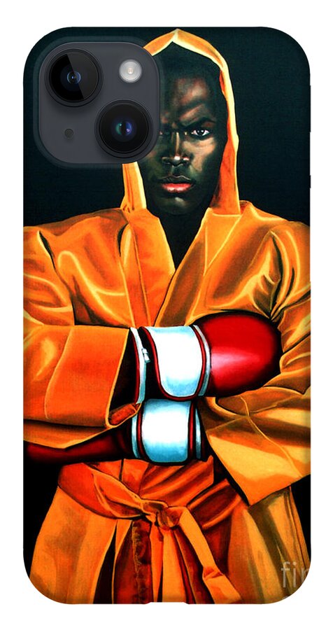 Remy Bonjasky iPhone 14 Case featuring the painting Remy Bonjasky by Paul Meijering