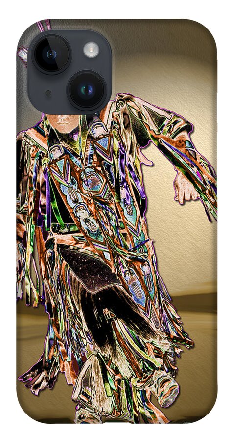 Pow Wow Dancer iPhone Case featuring the digital art Ribbon Dancer by Kae Cheatham