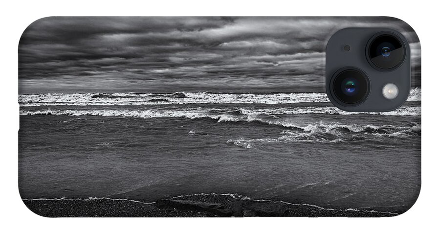 Black And White Seascape iPhone Case featuring the photograph Riptide by Dan Hefle