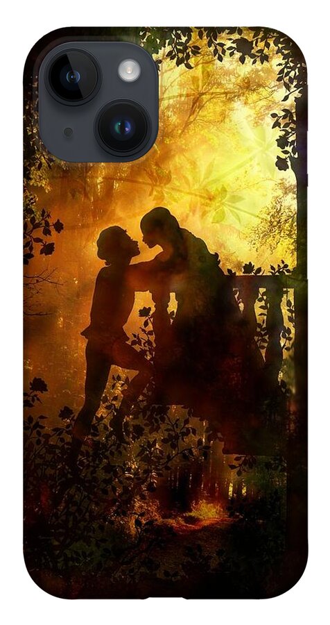Romeo And Juliet iPhone 14 Case featuring the digital art Romeo and Juliet - the love story by Lilia D