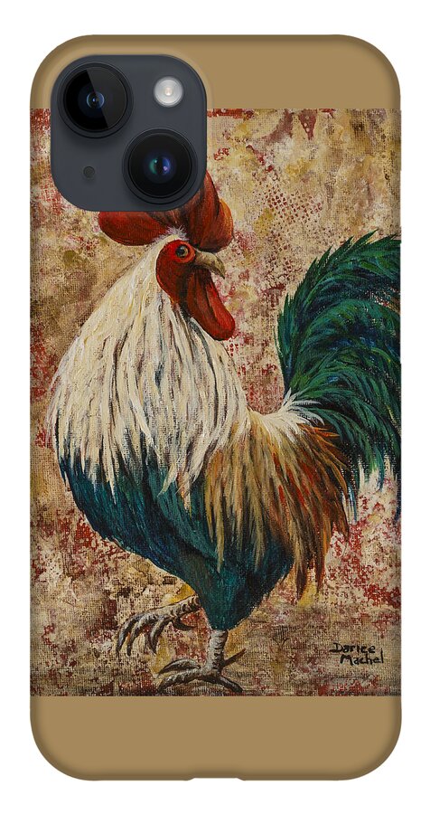 Animal iPhone 14 Case featuring the painting Rooster Strut by Darice Machel McGuire